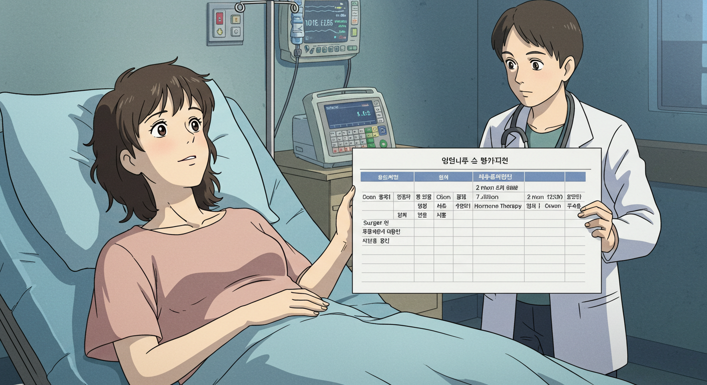 수술비와 방사선 치료 특약을 설명하는 장면