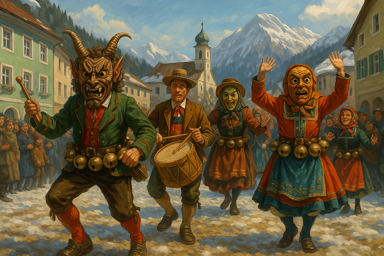 가면 뒤에 숨겨진 춤과 정열, 오스트리아 슈니켈루프 축제 (전통가면,민속무용,문화유산)