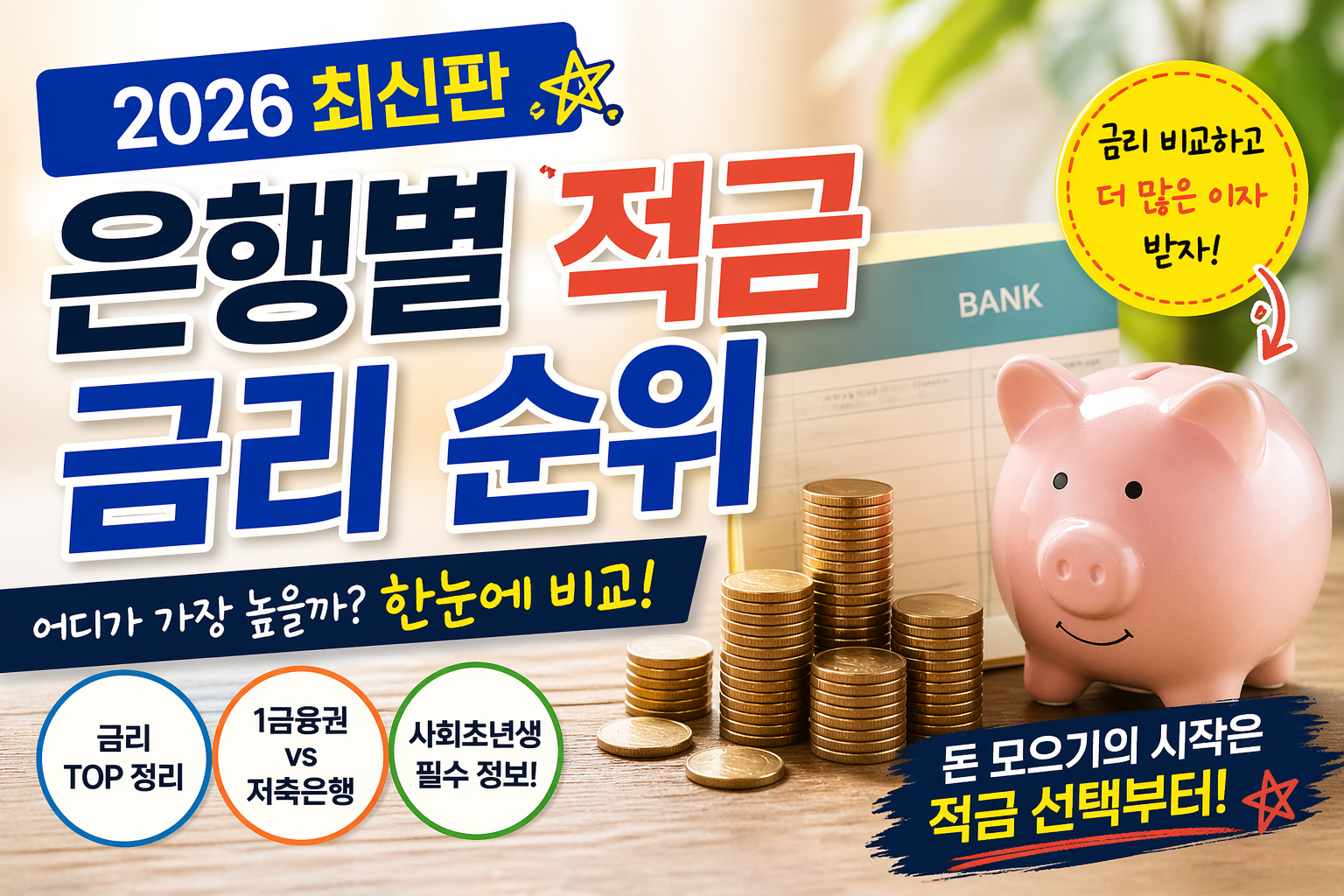 은행별 적금 금리 순위 관련사진