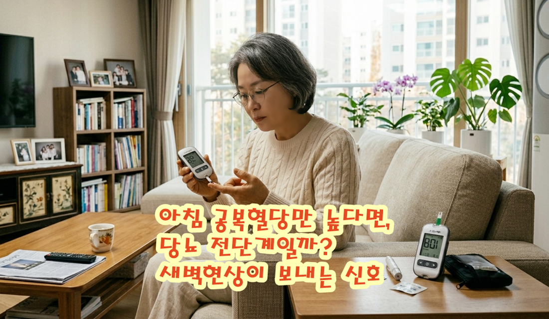 아침 공복혈당만 높다면, 당뇨 전단계일까? 새벽현상이 보내는 신호