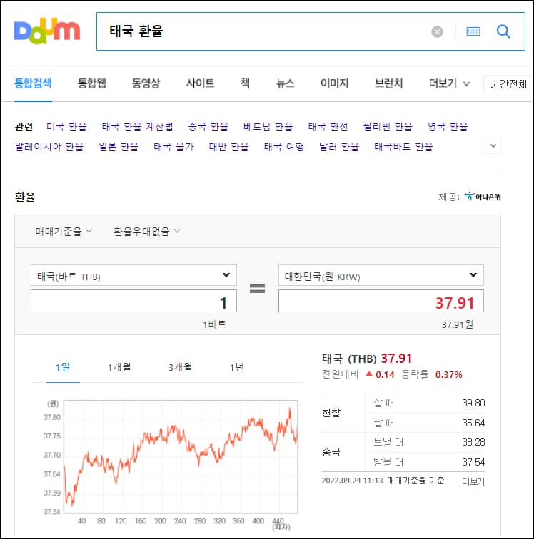 태국 환율 검색 결과