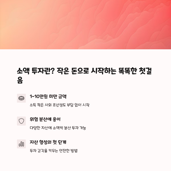 현실적인 소액 투자 방법