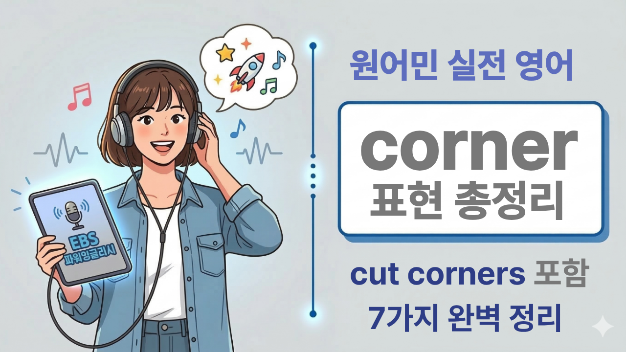 corner 영어 표현 정리 이미지