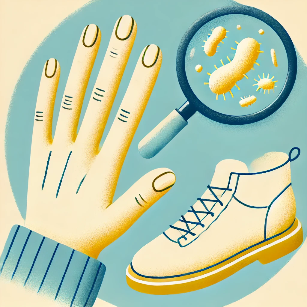 손톱 무좀 경고 이미지