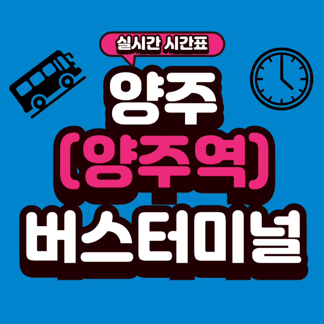 양주(양주역) 버스터미널 시간표