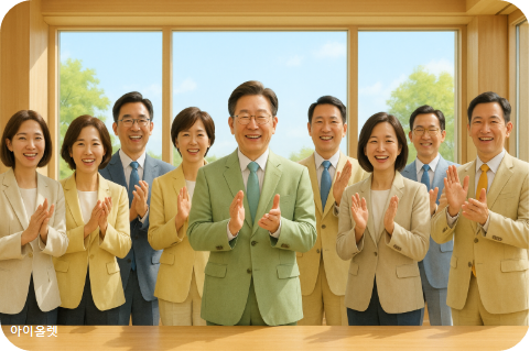 회의 종료 후 기념 촬영 장면