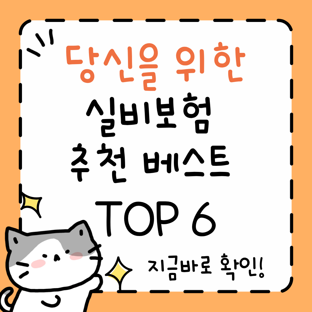 실비보험 추천 베스트 TOP6
