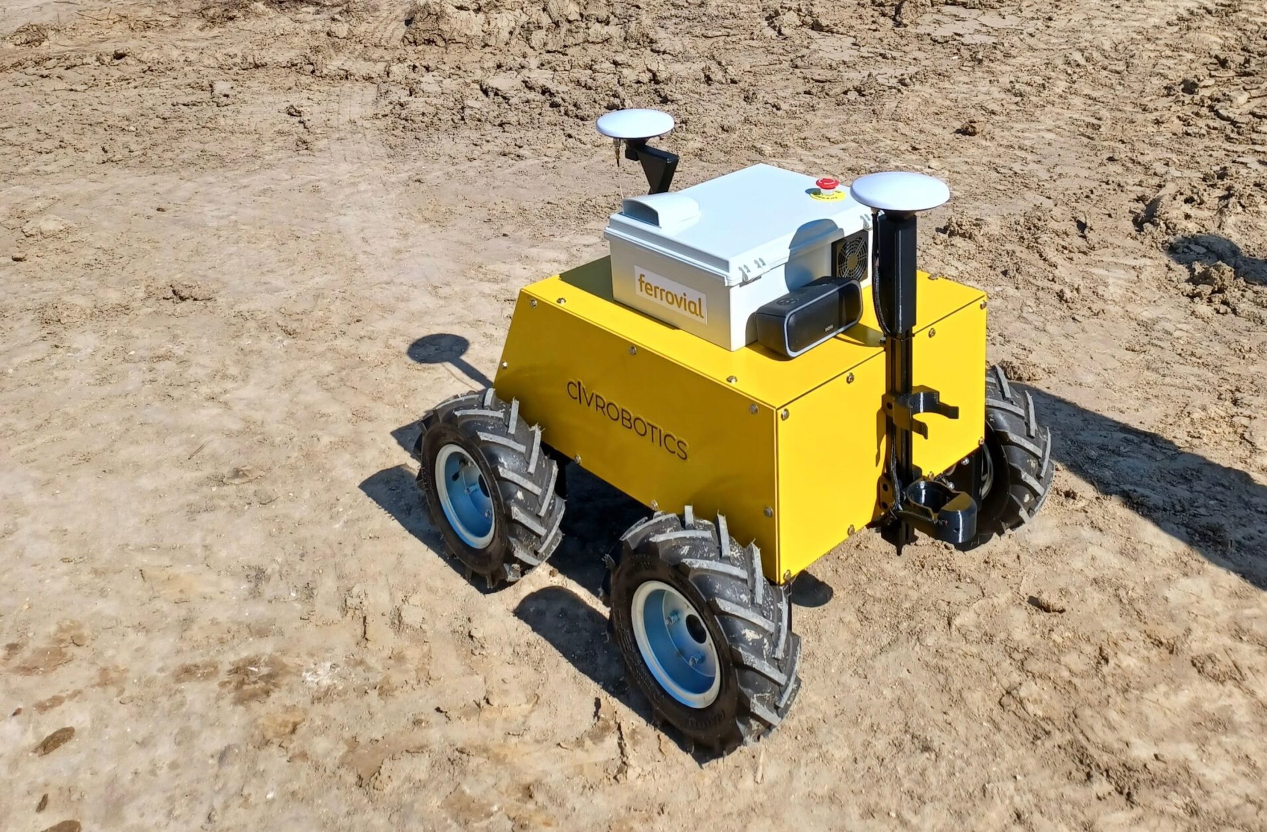 페로비알의 새로운 건설현장 감시 로봇 VIDEO: Ferrovial adopts new robot for stakeout projects