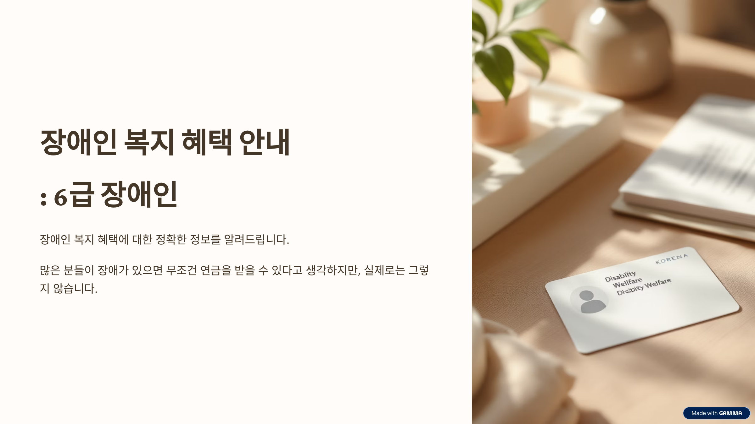 6급장애인 연금지급대상