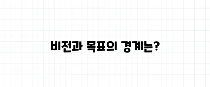 비전 뜻, 단순한 목표와는 다른 차이