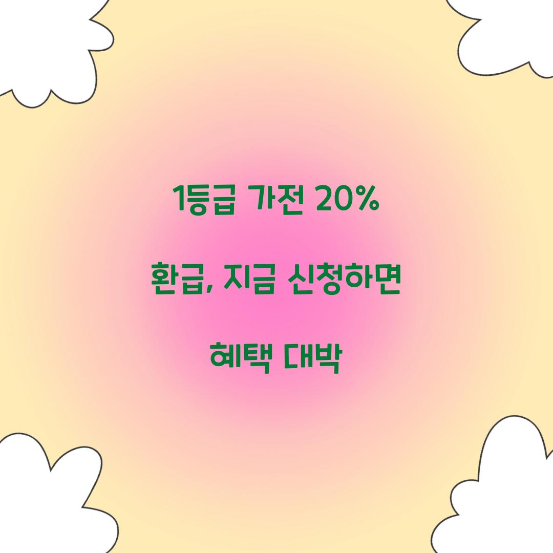 1등급 가전 20% 환급
