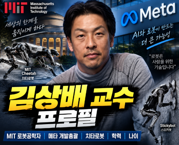 김상배 교수 프로필|MIT·학력·나이·메타 개발총괄·치타로봇·유퀴즈