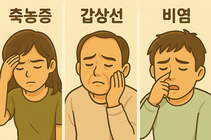 축농증 갑상선 비염 증상사진