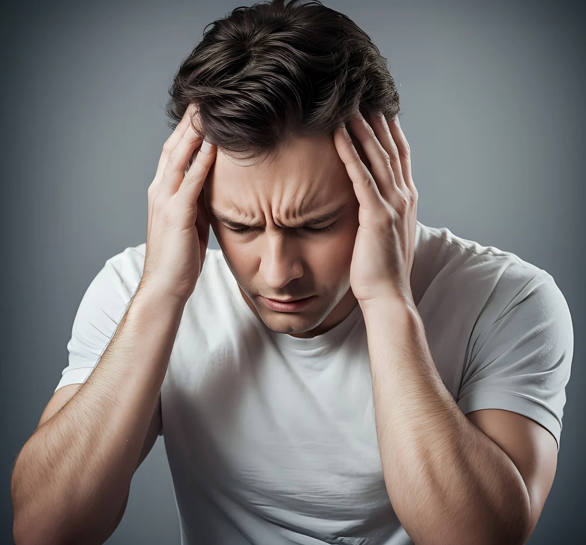 스트레스 받는 남성 이미지