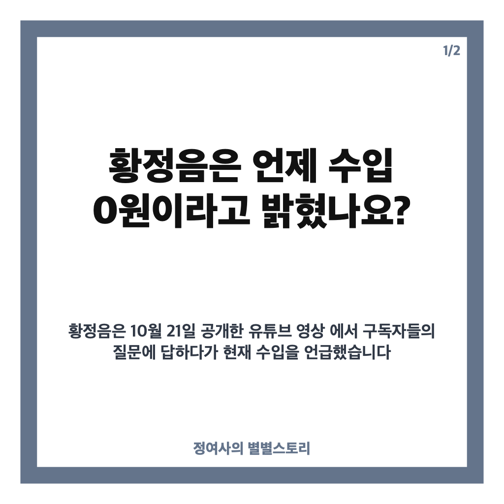 황정음 수입 0원 고백, 아들 돌잔치 금까지 팔았다는 근황 카드뉴스 1