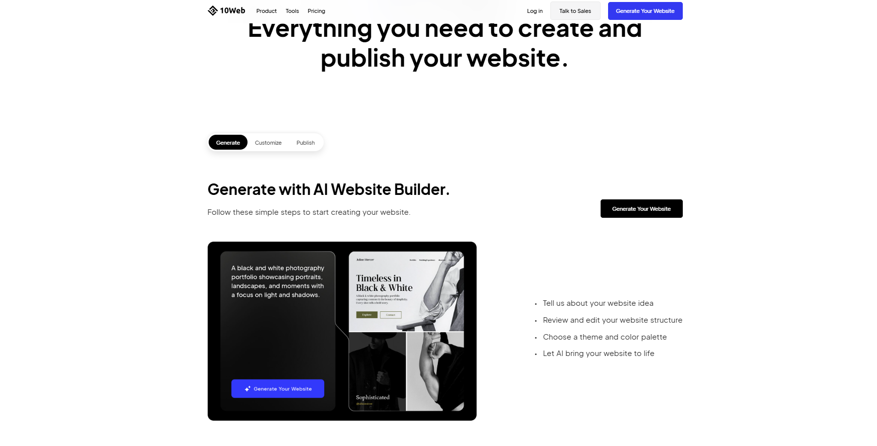 ai 코딩 웹사이트 제작 10web 노코드