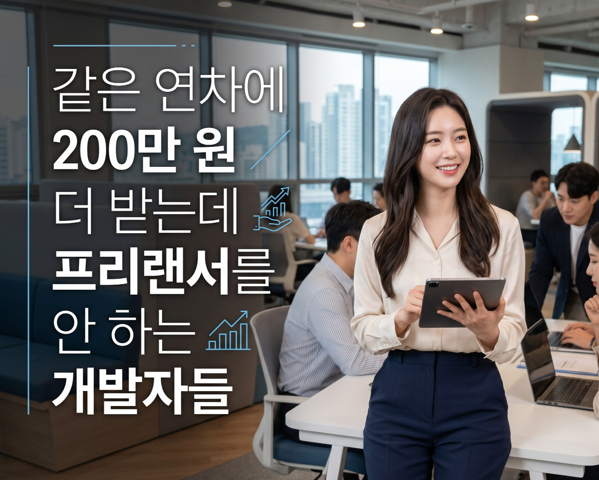 같은 연차에 200만 원 더 받는데, 프리랜서를 안 하는 개발자들