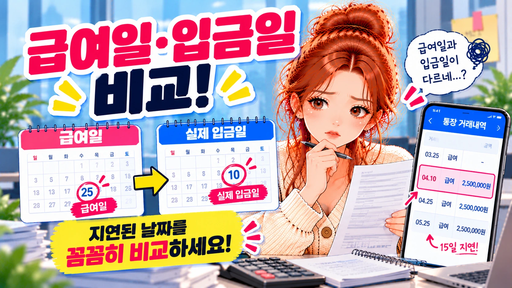 실업급여-급여일-입금일비교