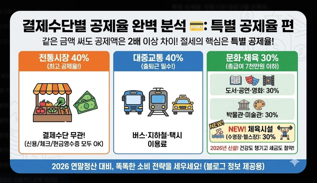 2026 연말정산 신용카드공제 계산법 완벽가이드