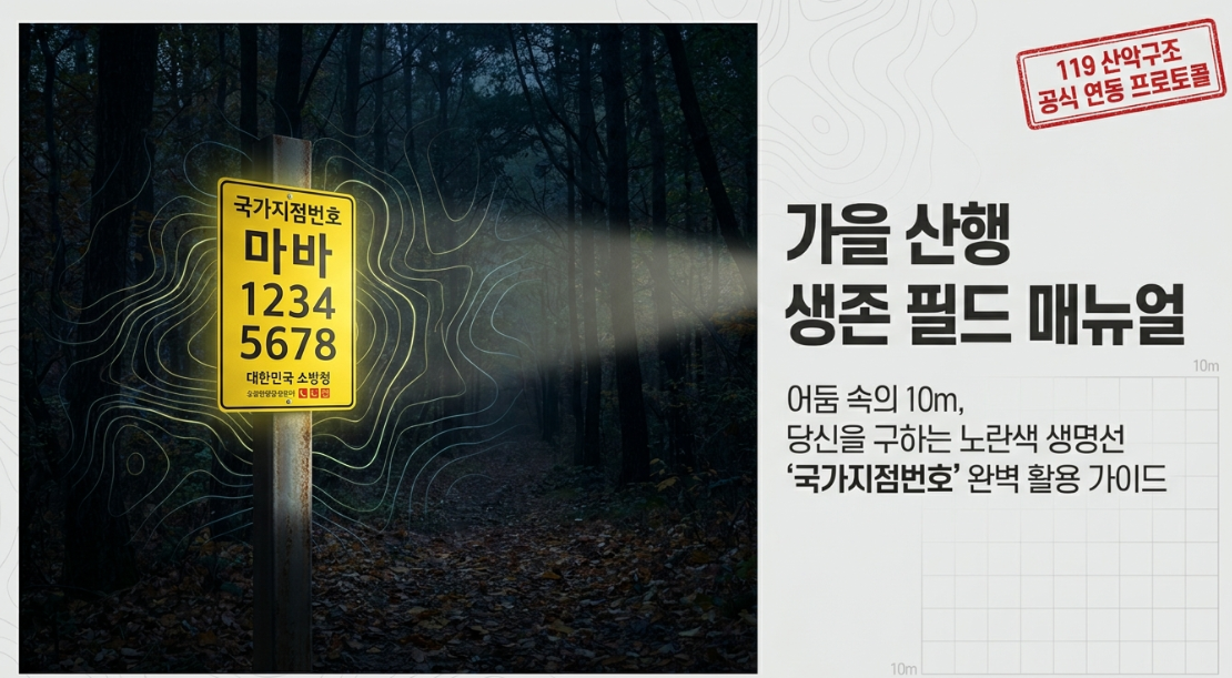 가을 산행 중 길을 잃었을 때? 국가지점번호로 119 구조 요청하는 완벽 가이드
