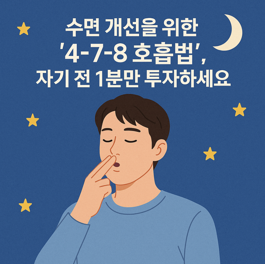 수면 개선을 위한 '4-7-8 호흡법' 활용, 자기 전 1분만 투자하세요