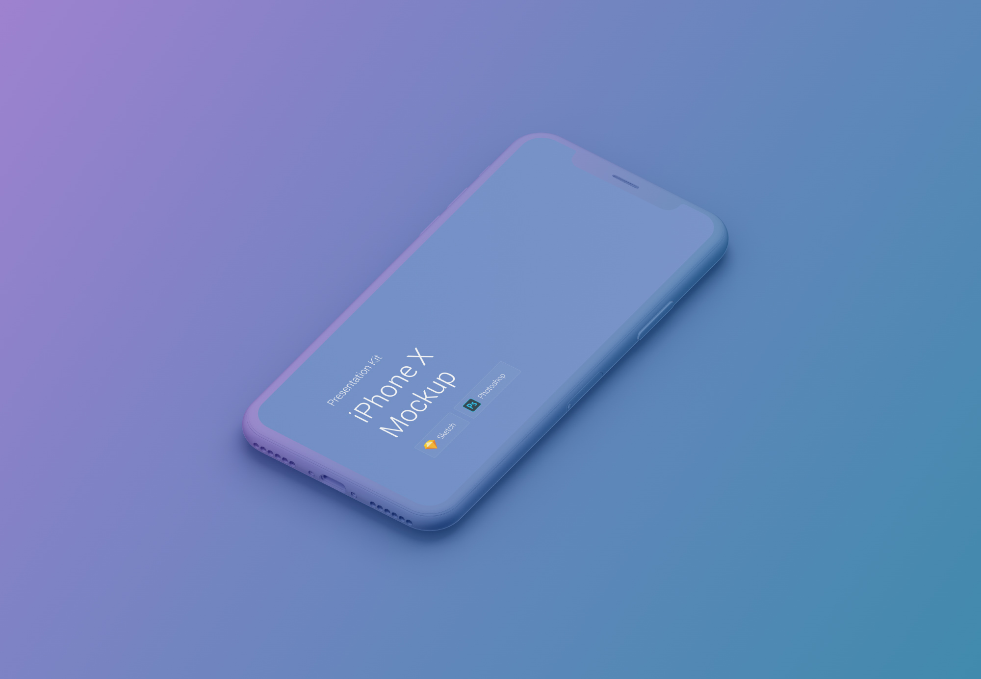 아이폰 X 목업 번들 사선형태 (2)