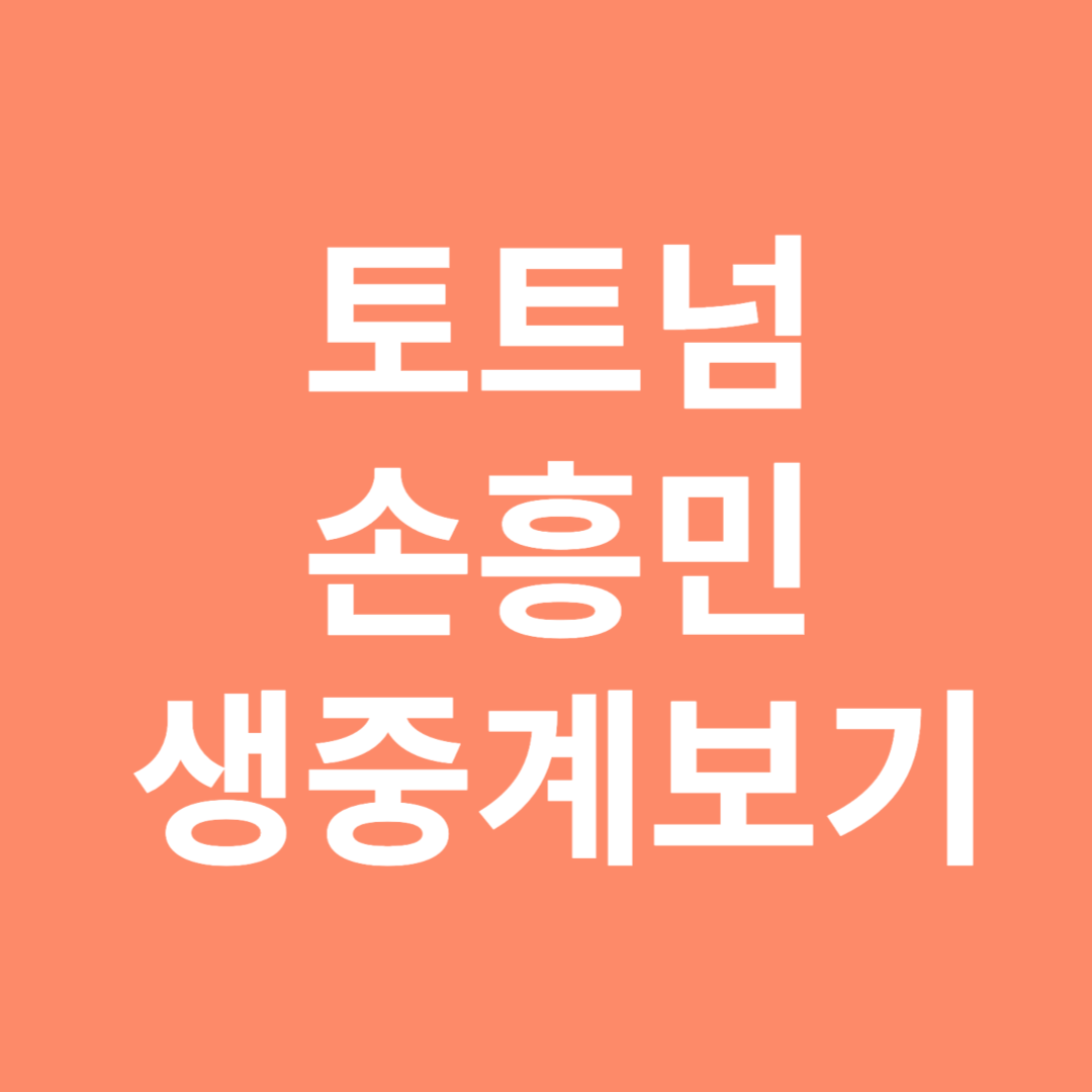 토트넘 손흥민 생중계보기