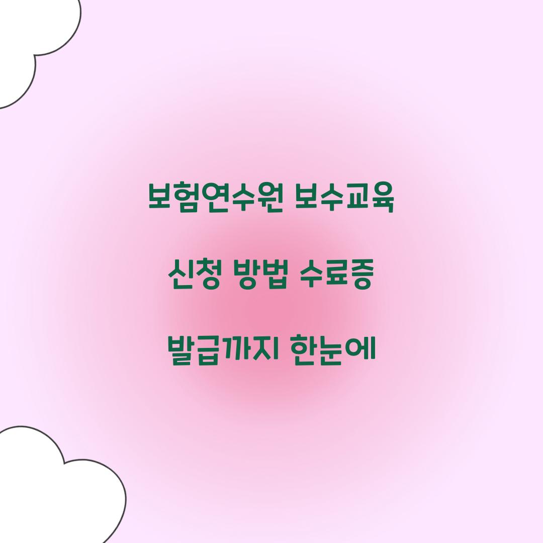 보험연수원 보수교육
