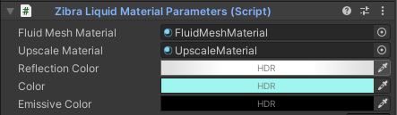 Zibra Liquid Material Parameters
