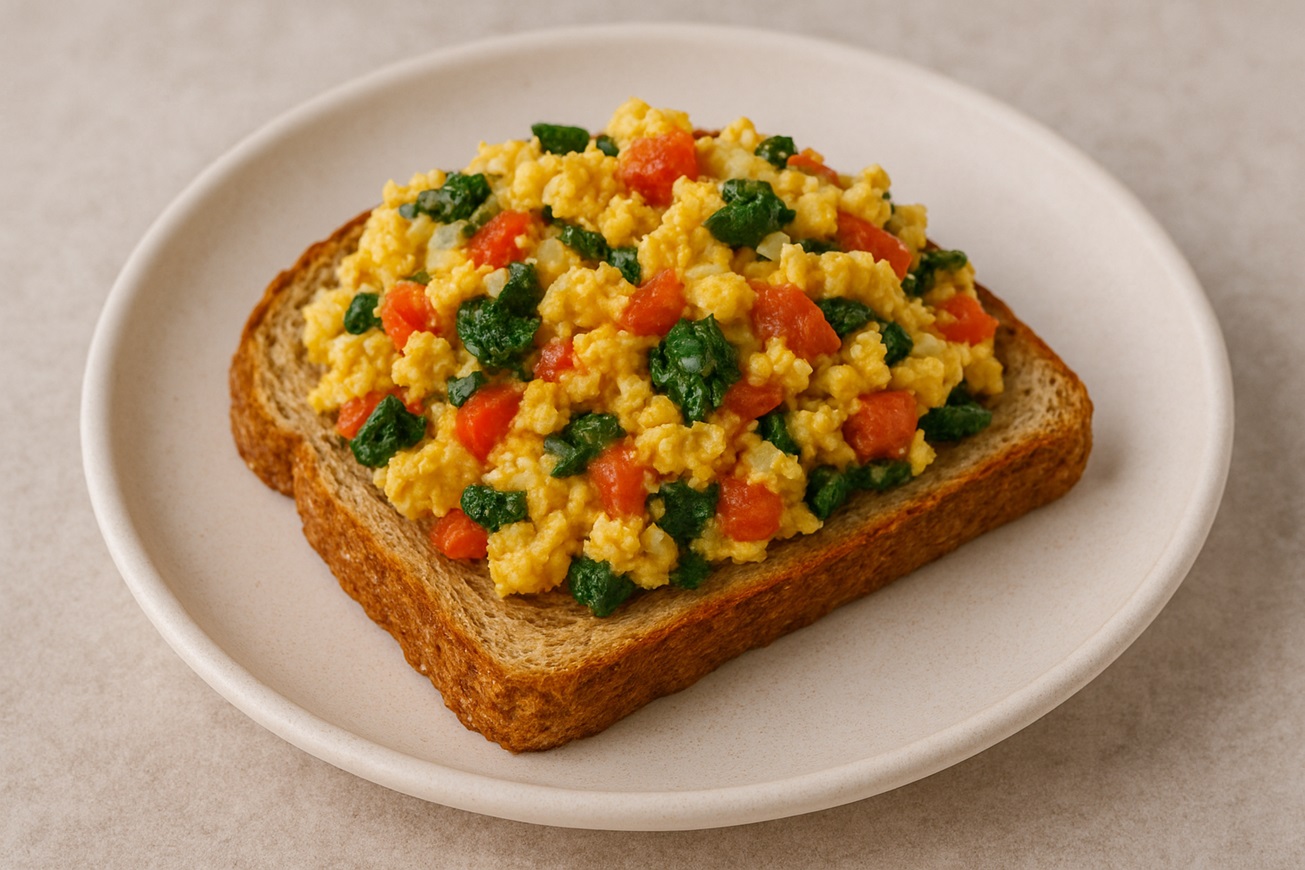 달걀시금치토마토토스트, eggs-tomato-spinate toast