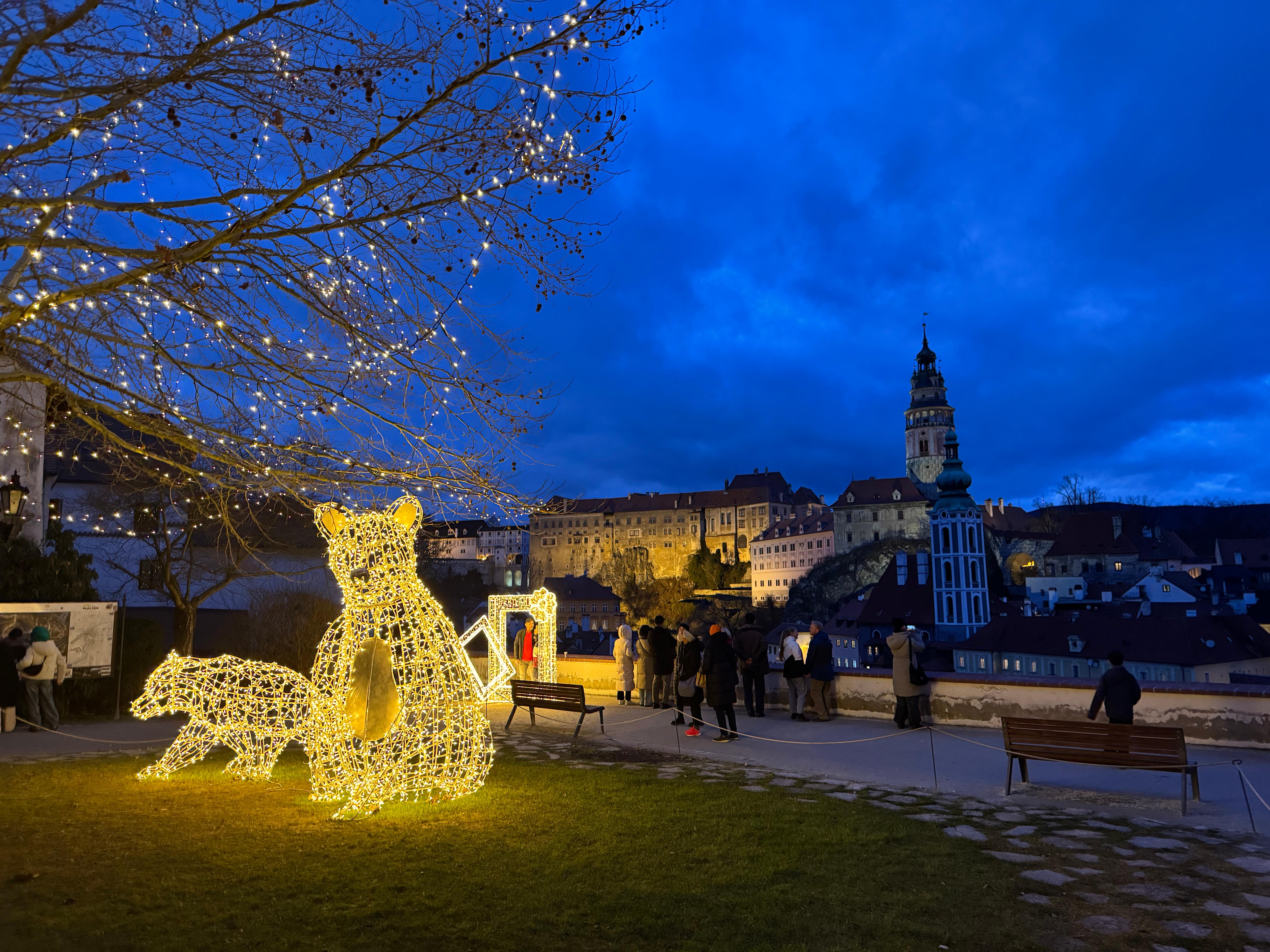 체스키 크룸로프의 크리스마스 야경