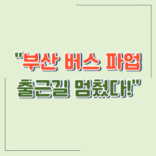 부산 버스 파업 2025: 시민 혼란 속 현재 상황과 대책 총정리