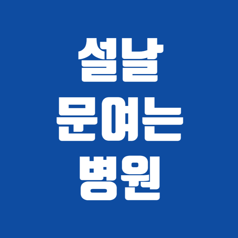 설날 문여는 병원