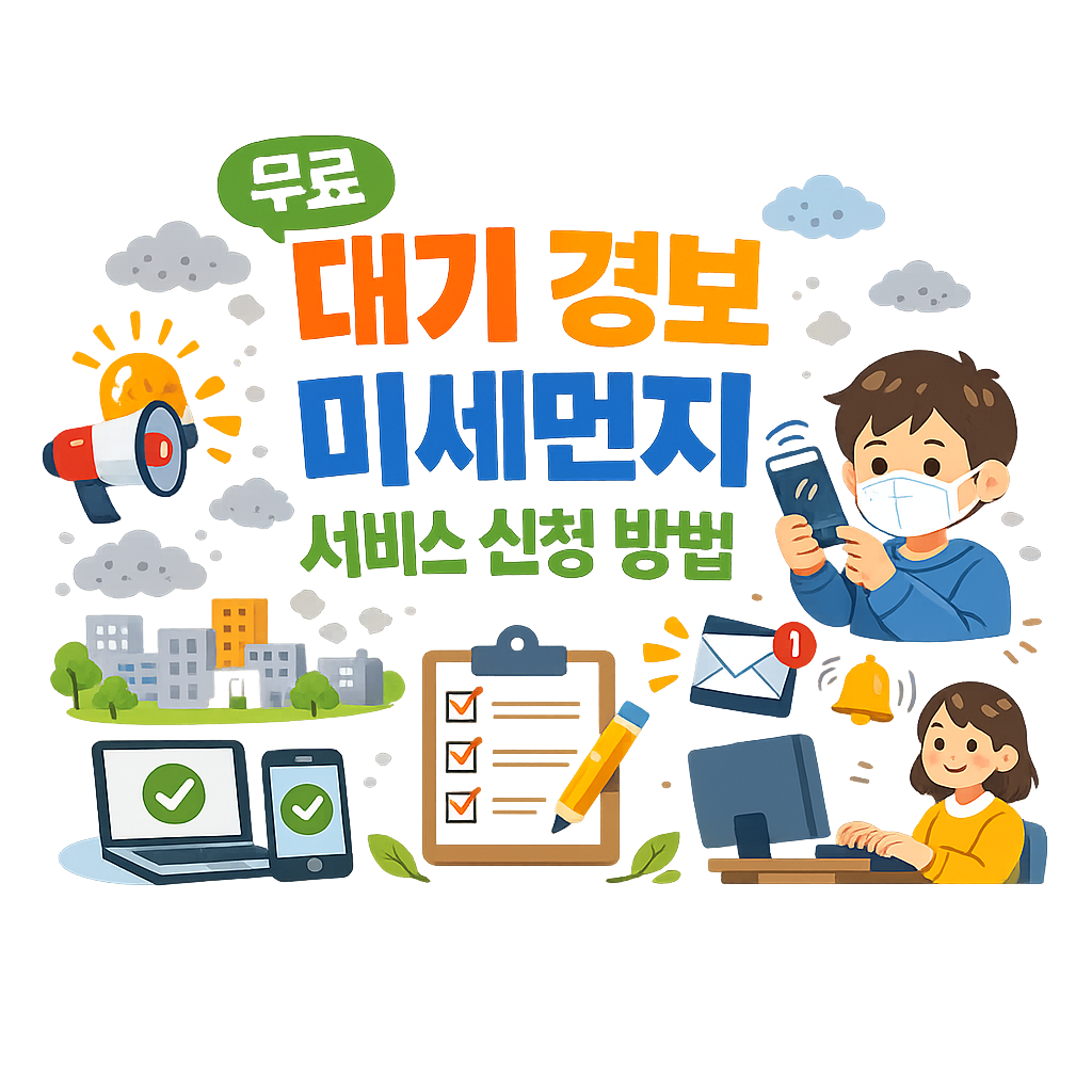 무료 대기 경보 미세먼지 서비스 신청 방법