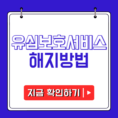 유심보호서비스 해지 방법에 관한 포스팅