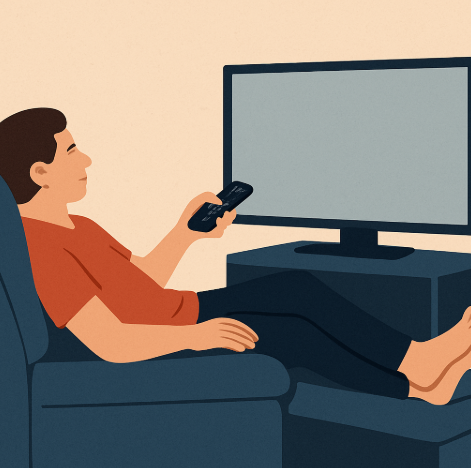 TV 시청 사진