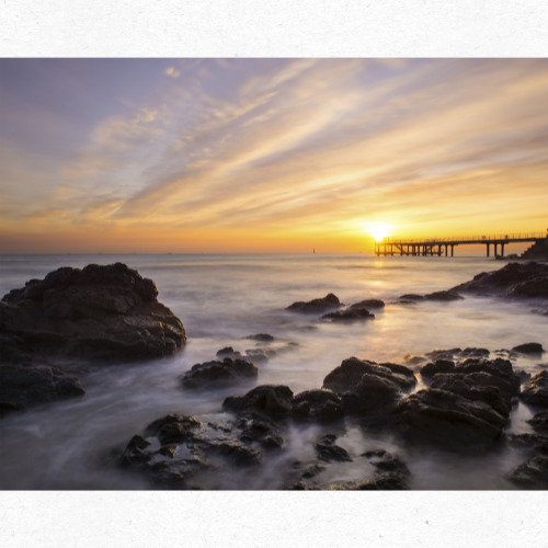 부산 송정해수욕장 서핑하는 사람들