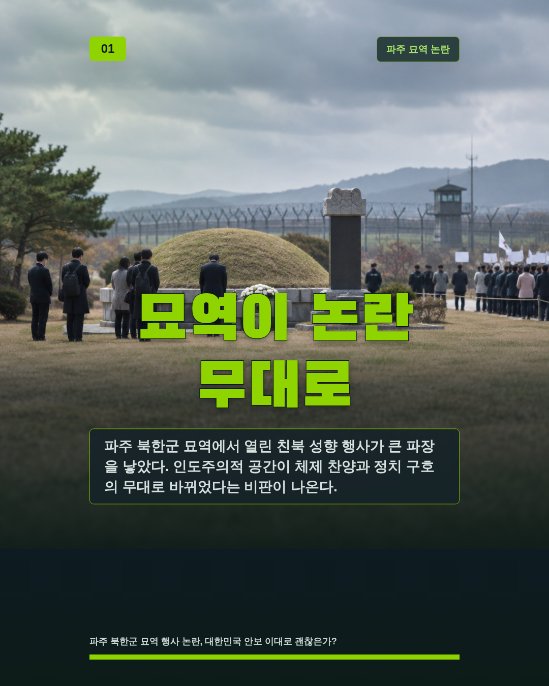 묘역이 논란 무대로