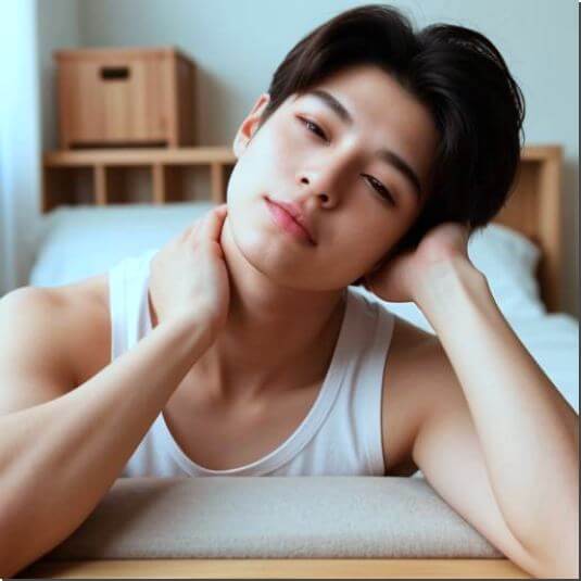 카페인 금단 증상이 있는 젊은 남성