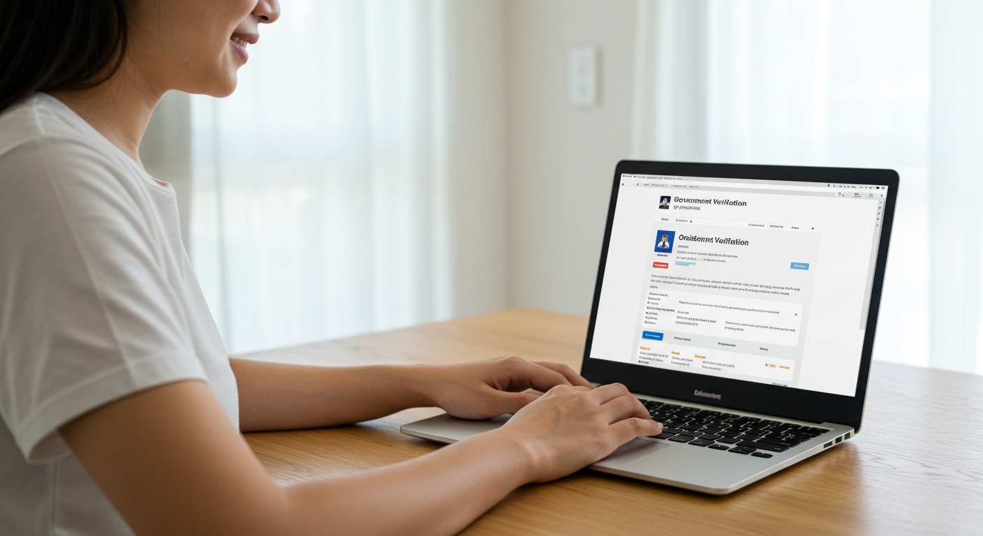 주민등록 사실조사 비대면 방식으로 응답하는 장면