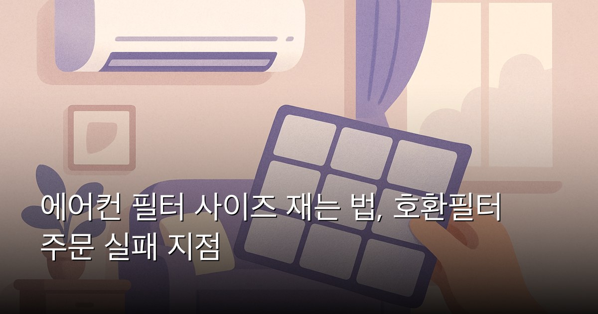 에어컨 필터 사이즈 재는 법, 호환필터 주문 실패 지점