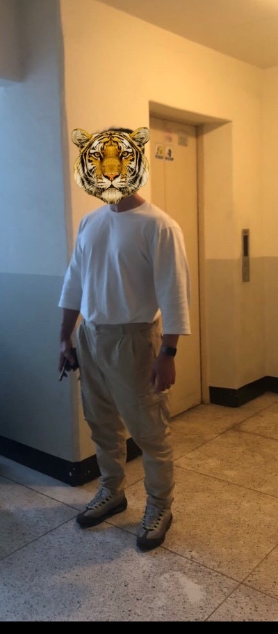 데일리 룩(오뭘입)_무신사스탠다드 슬리브 반팔, 자라 카고바지, 나이키 에어맥스 95 형광 OG OOTD