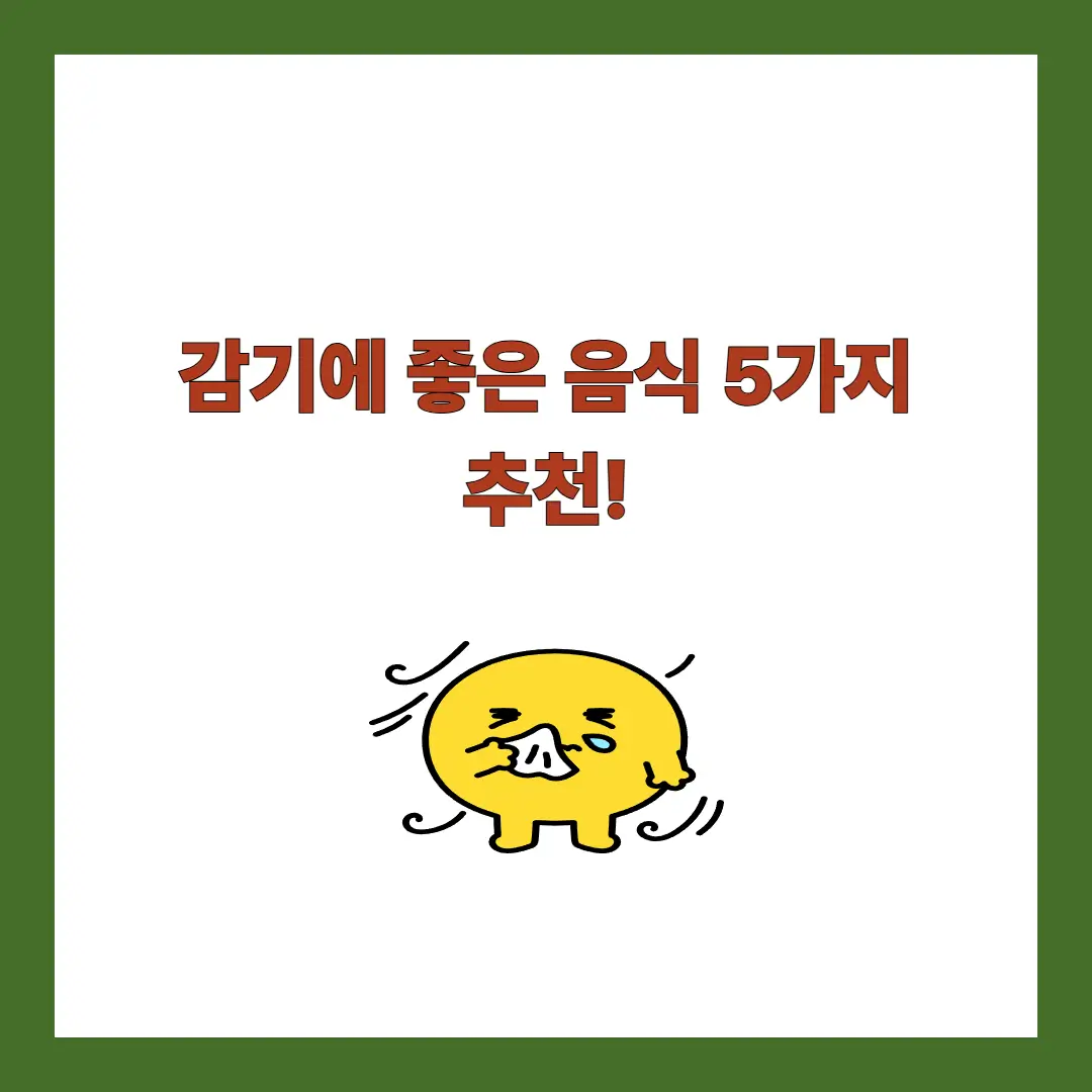 감기에 좋은 음식