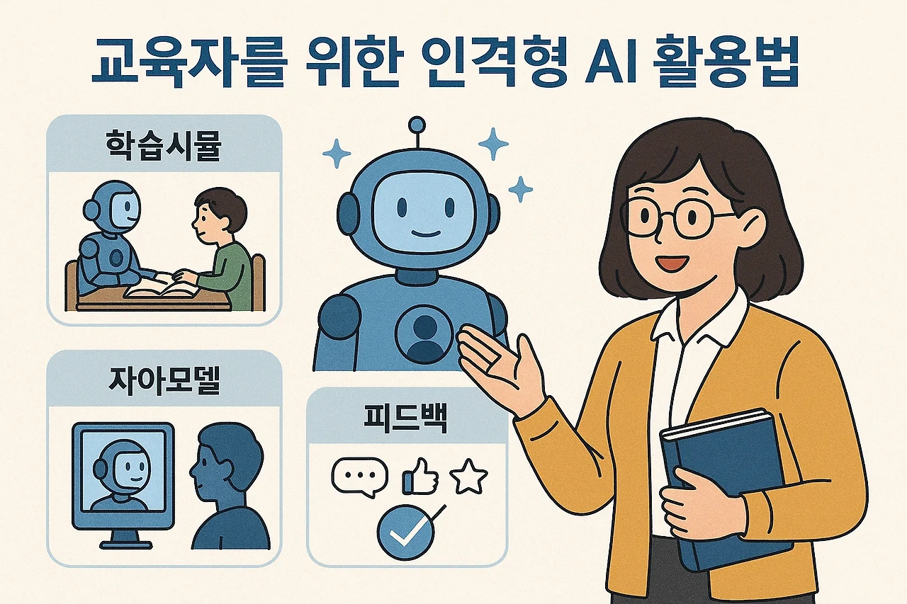 교육자를 위한 인격형 AI 활용법 (학습시뮬, 자아모델, 피드백) 관련 이미지