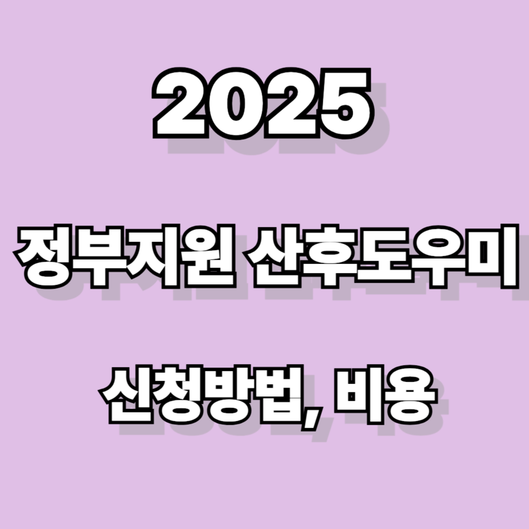 2025 정부지원 산후도우미 신청방법과 비용