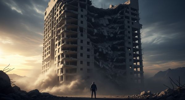 건물이 무너지는 꿈 상황
