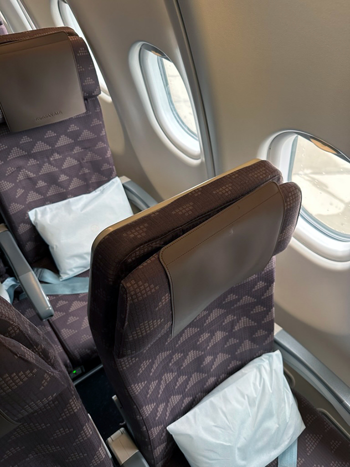 대한항공 일반석 이코노미석 인천 삿포로행 KE765편 A330-300 좌석 및 기내식, 특별기내식 K-채식 한국식 비건 메뉴