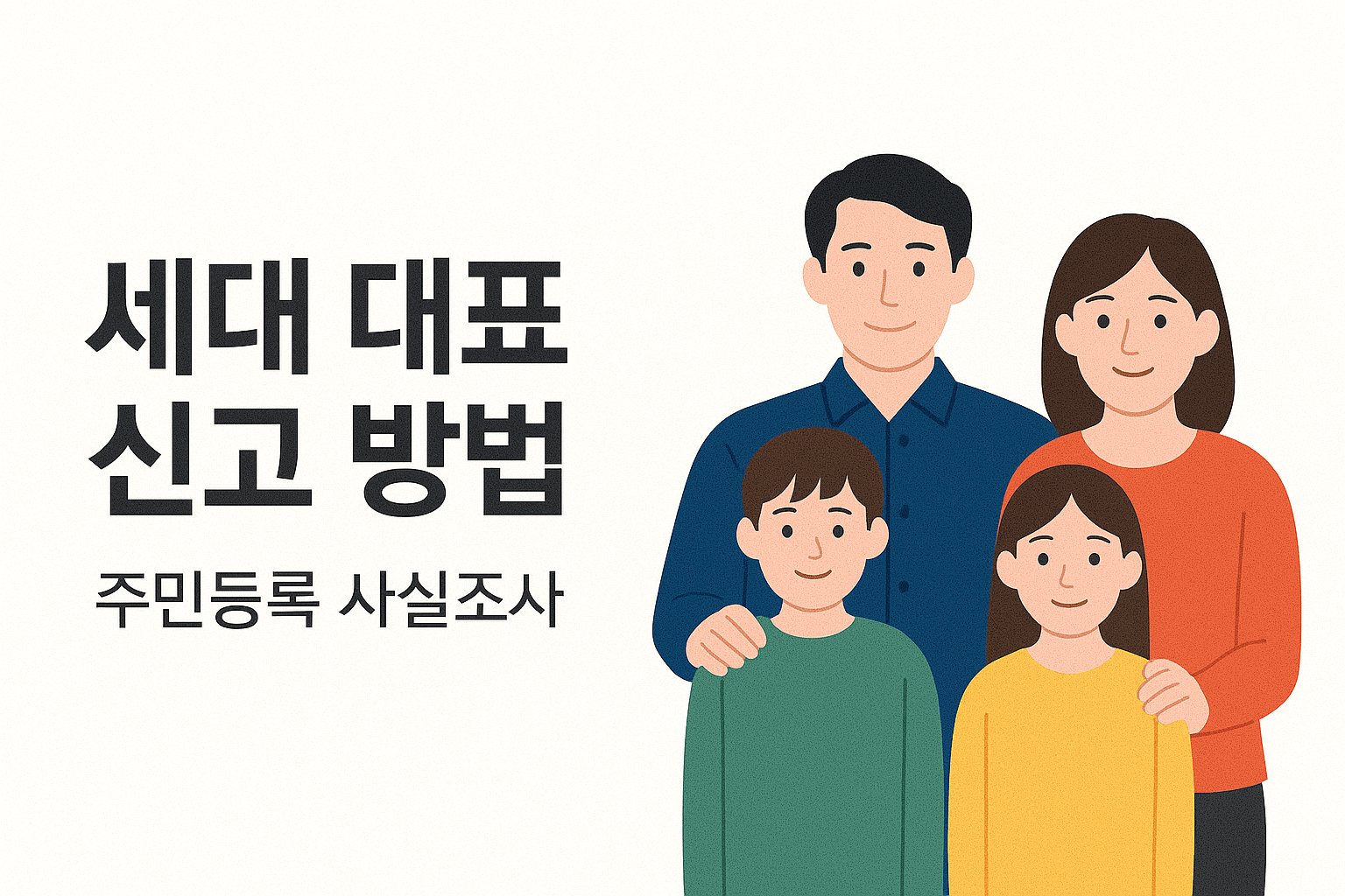 주민등록 사실조사 세대 대표 신고 방법