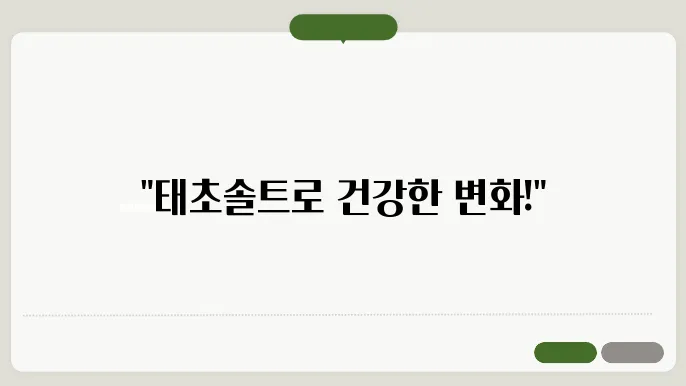 저나트륨 다이어트에 최적인 태초솔트 사용법