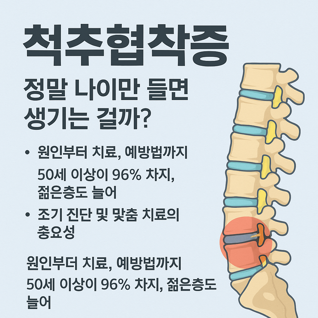 척추협착증, 정말 나이만 들면 생기는 걸까? 원인·치료·예방 완전 정리